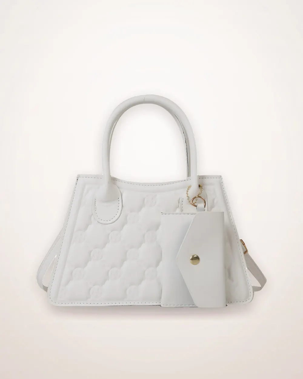 Small Square Crossbody Bag with Stitched Trim
