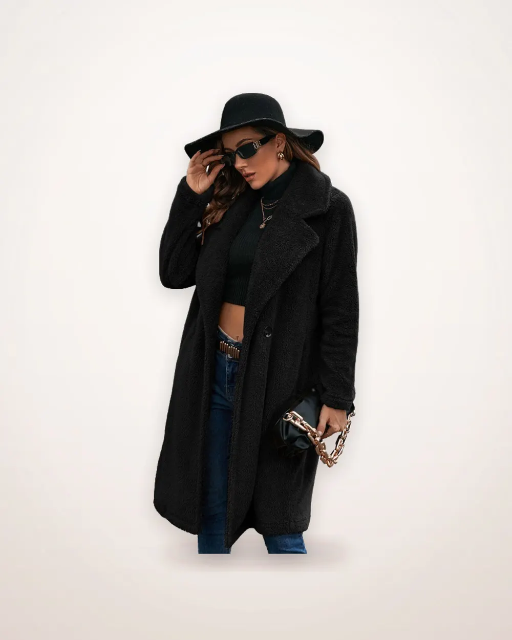 Single-Breasted Plush Lined Windbreaker