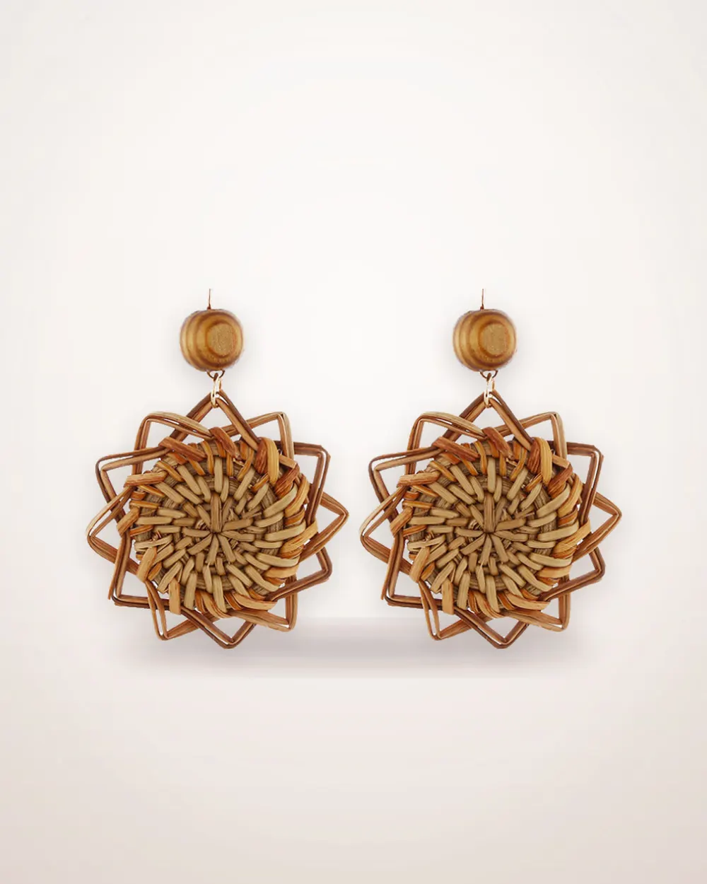 Handmade Rattan Bamboo Earrings