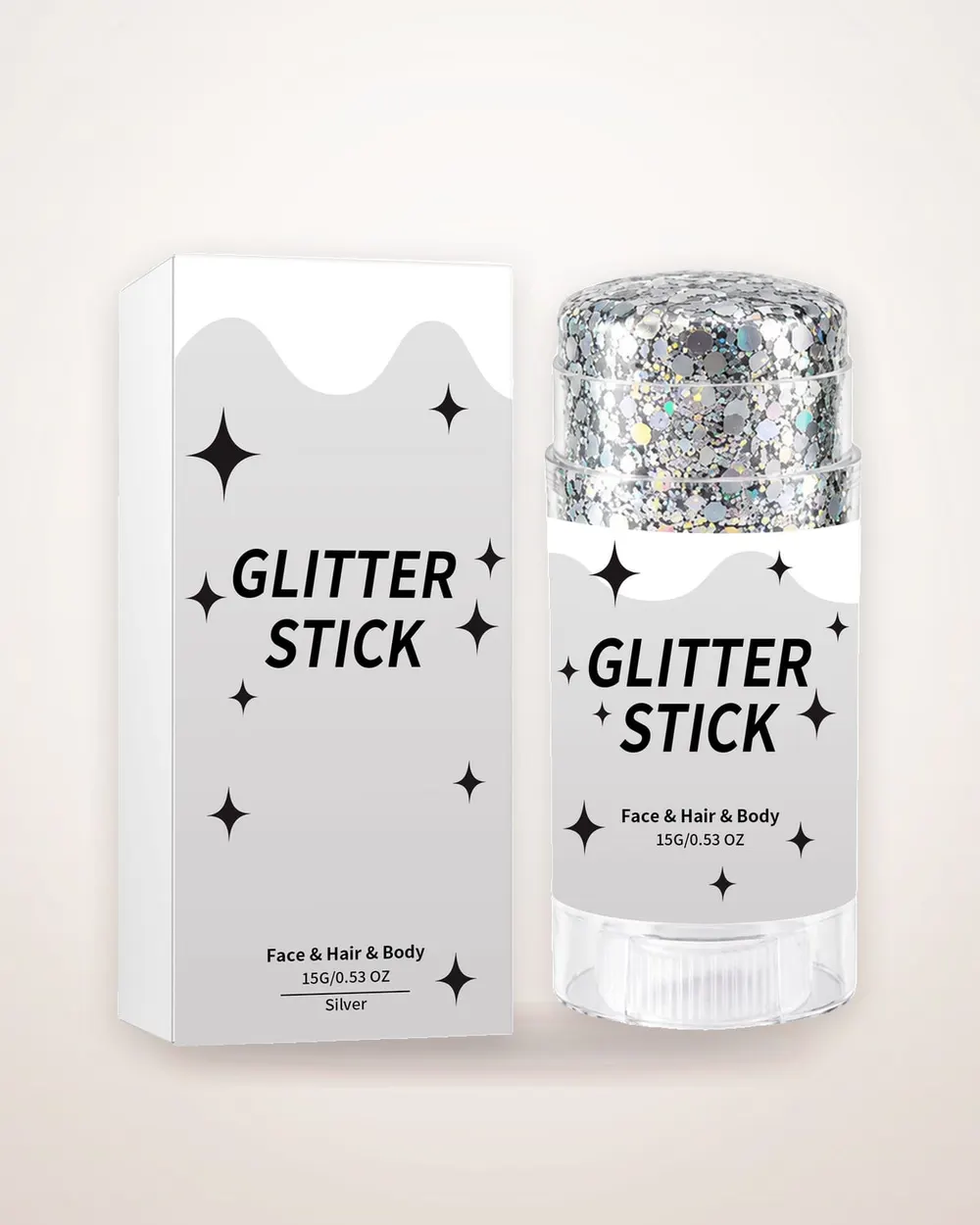 Silver Glitter Face and Body Stick