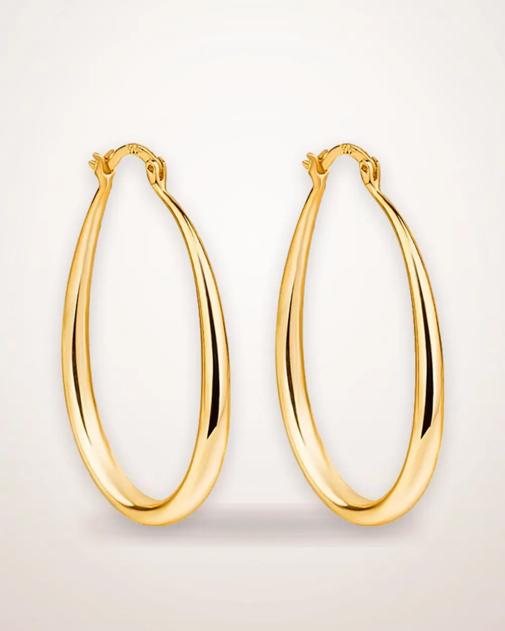 Geometric Oval Statement Earrings
