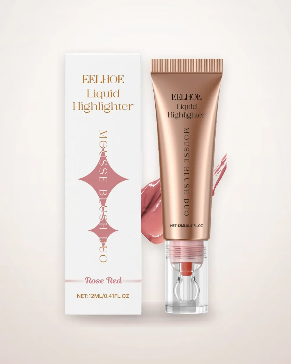 Liquid Highlighter Blush Cream in Rose