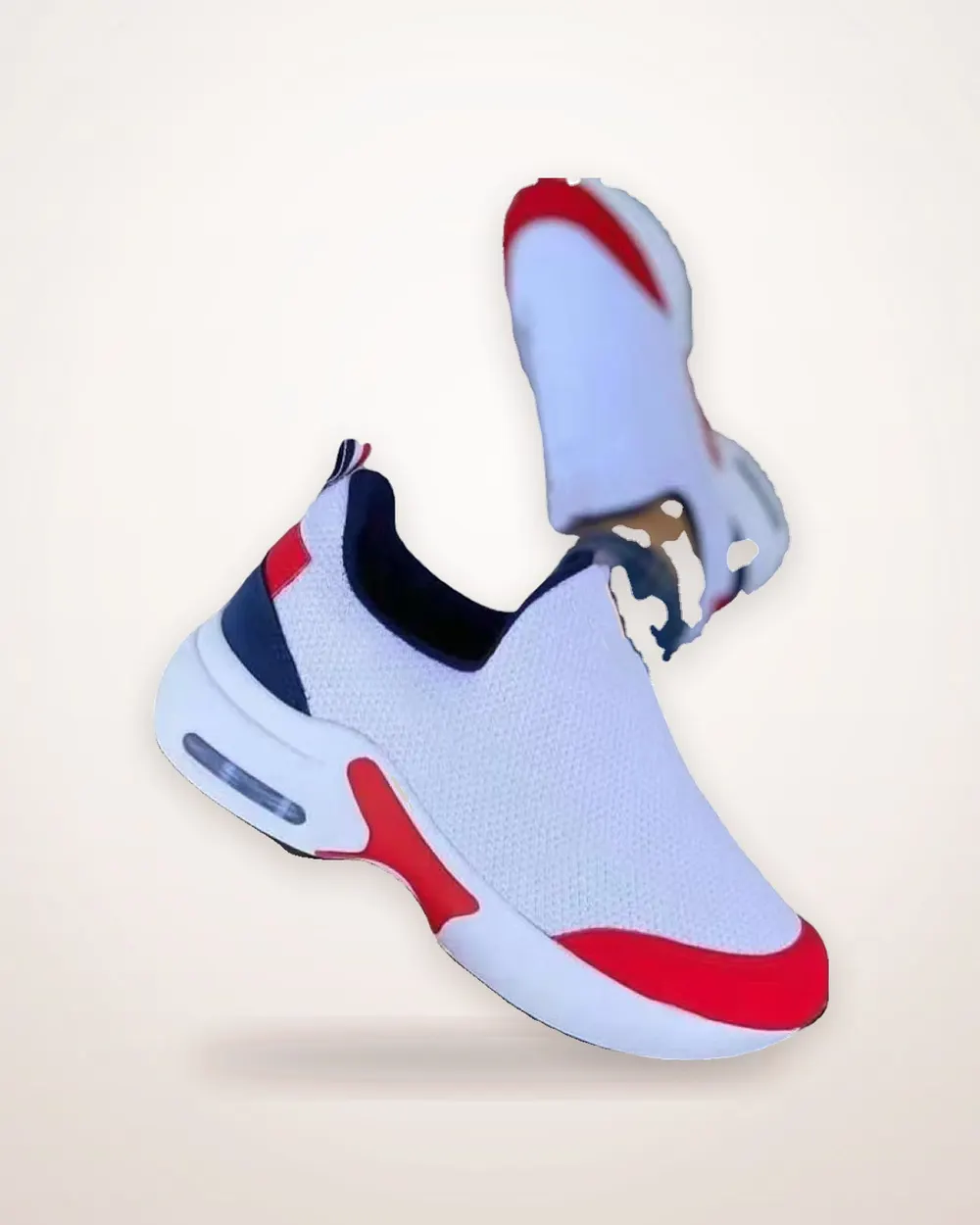 Round-Toe Low-Heel Sneakers