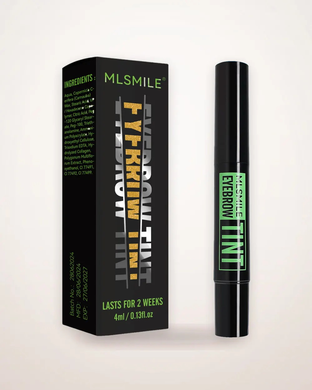 Waterproof Eyebrow Tint with Stencil