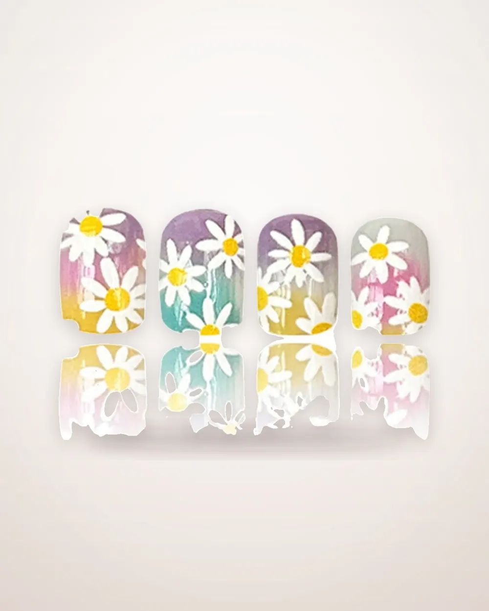 Wildflower Gradient Square Press-On Nails