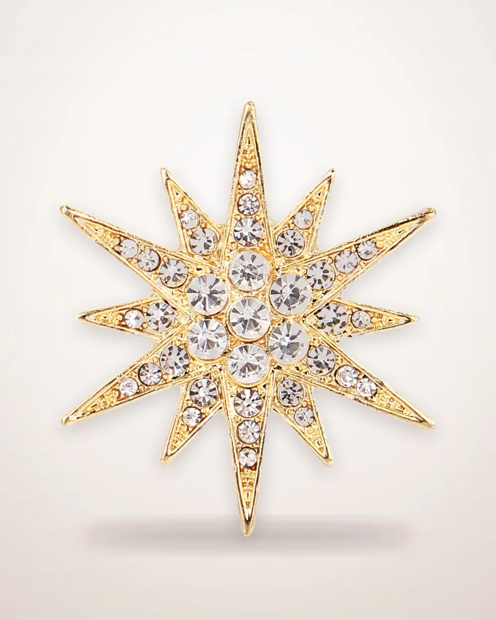 Letter Motif Alloy Brooch