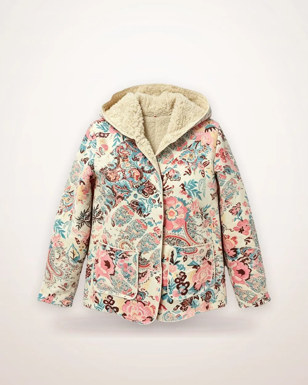Artistic Print Hooded Jacket