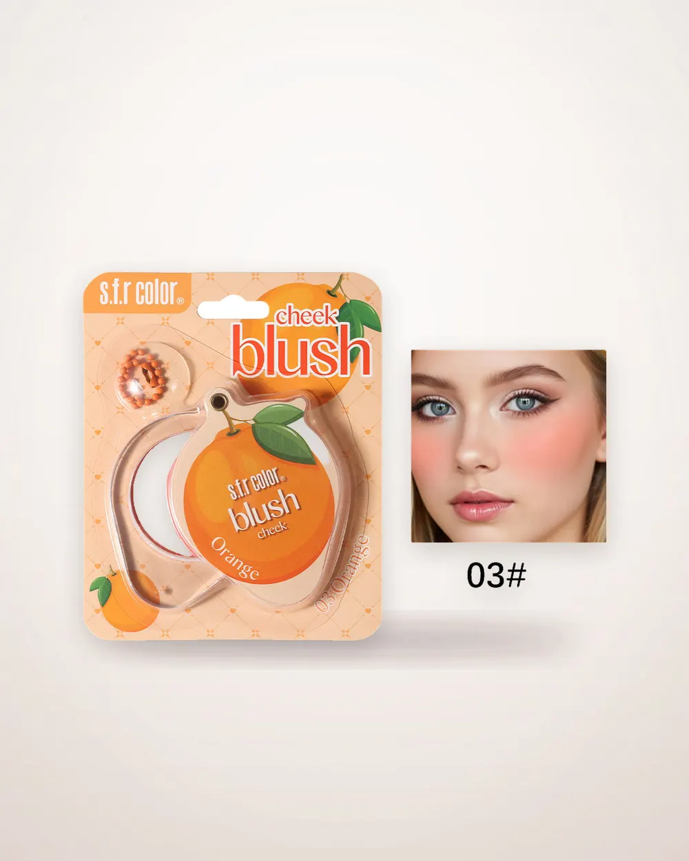 Waterproof Single-Shade Powder Cheek Color