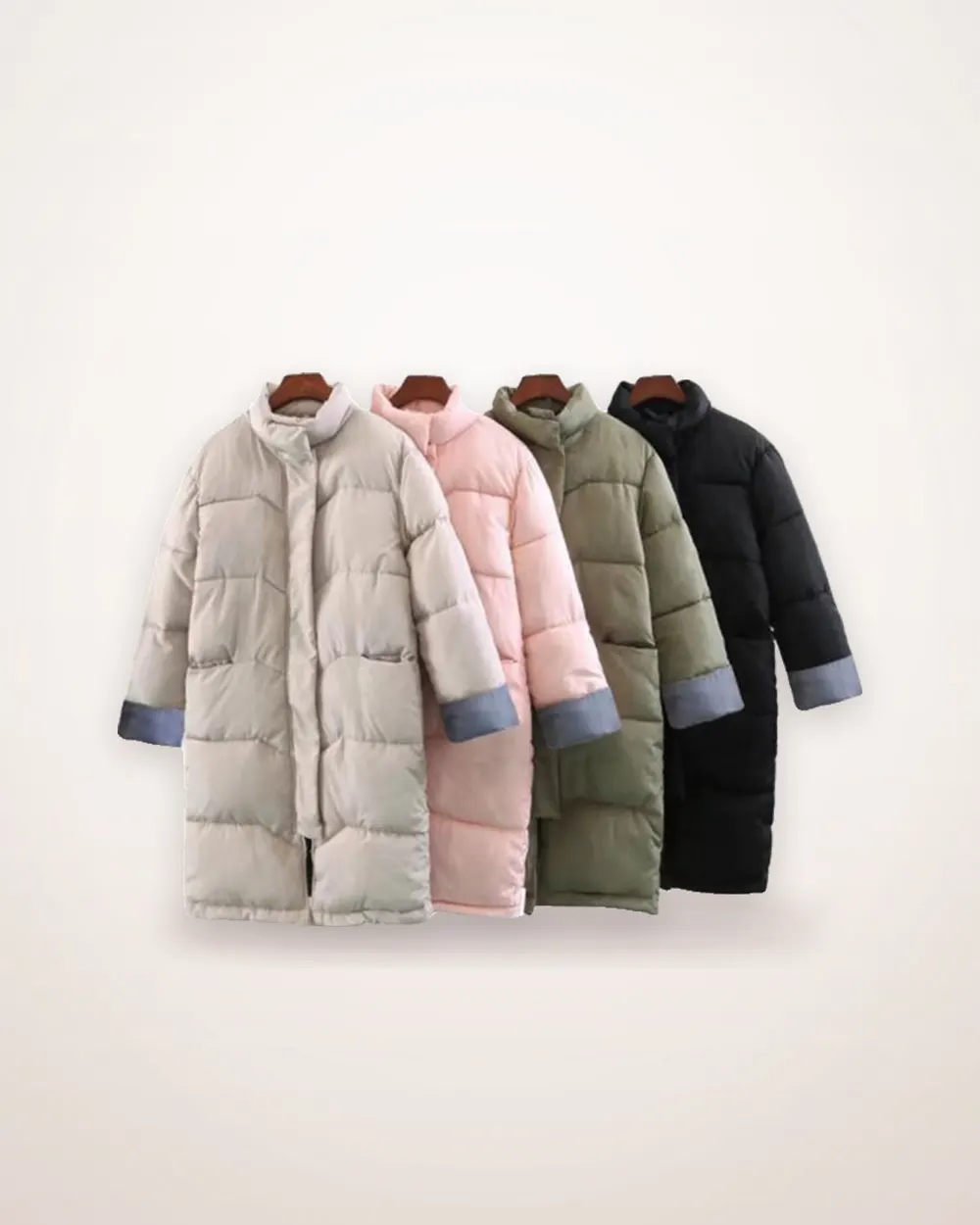 Cotton Winter Jacket with Stand Collar