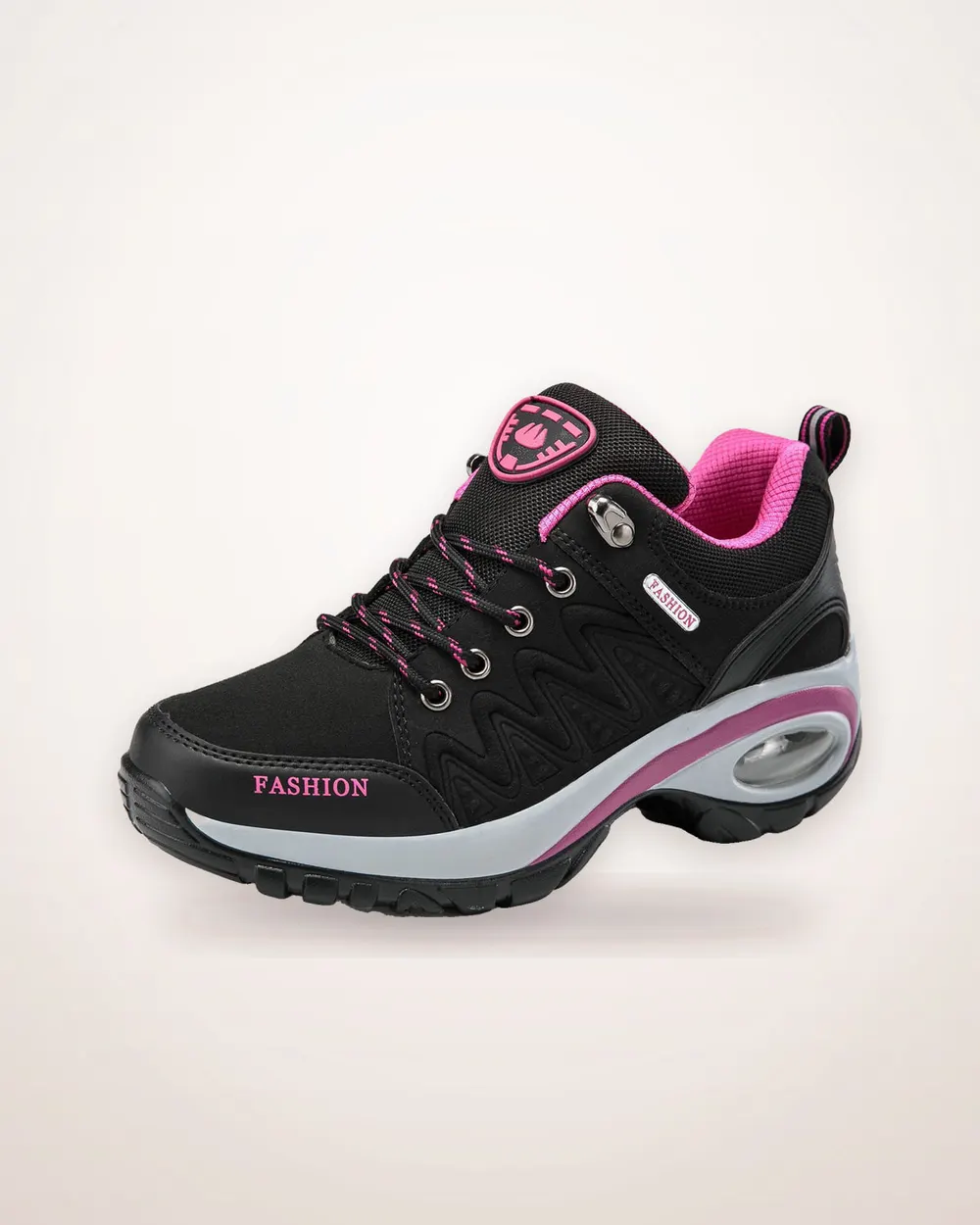 Cross-Strap Air Cushion Platform Sneakers