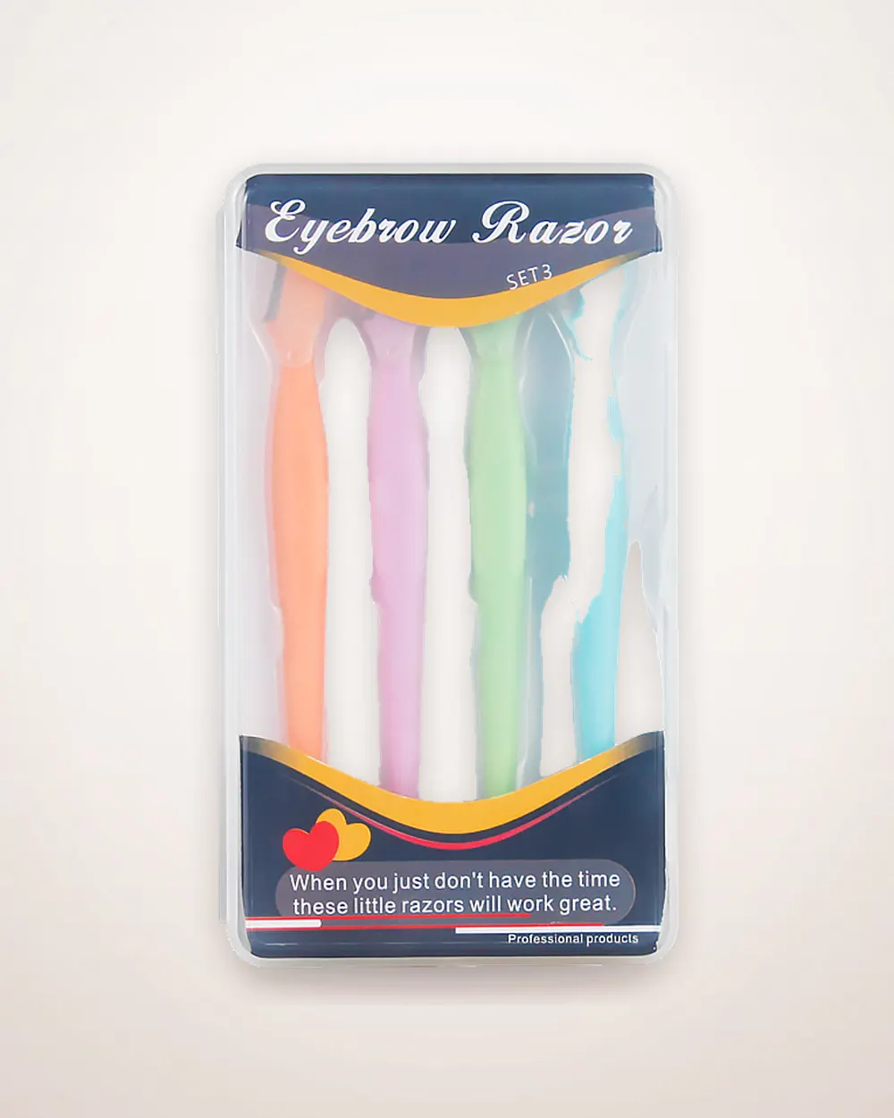 4-Piece Rounded Head Eyebrow Razor Set