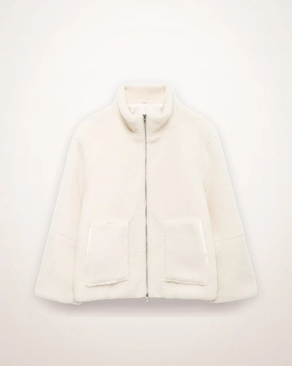 Relaxed-Fit Shearling-Lined Wool Coat