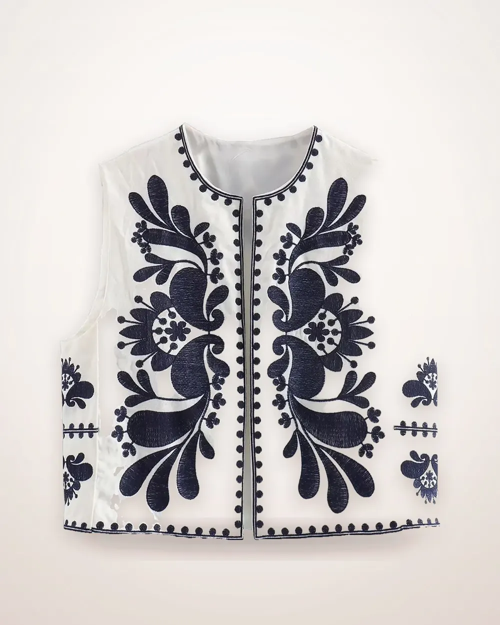 Floral Embroidered Sleeveless Top