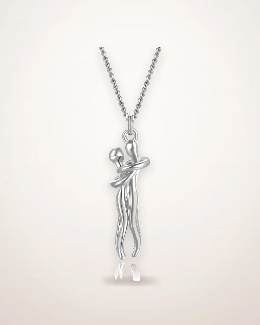 Interlocking Hug Pendant Necklace