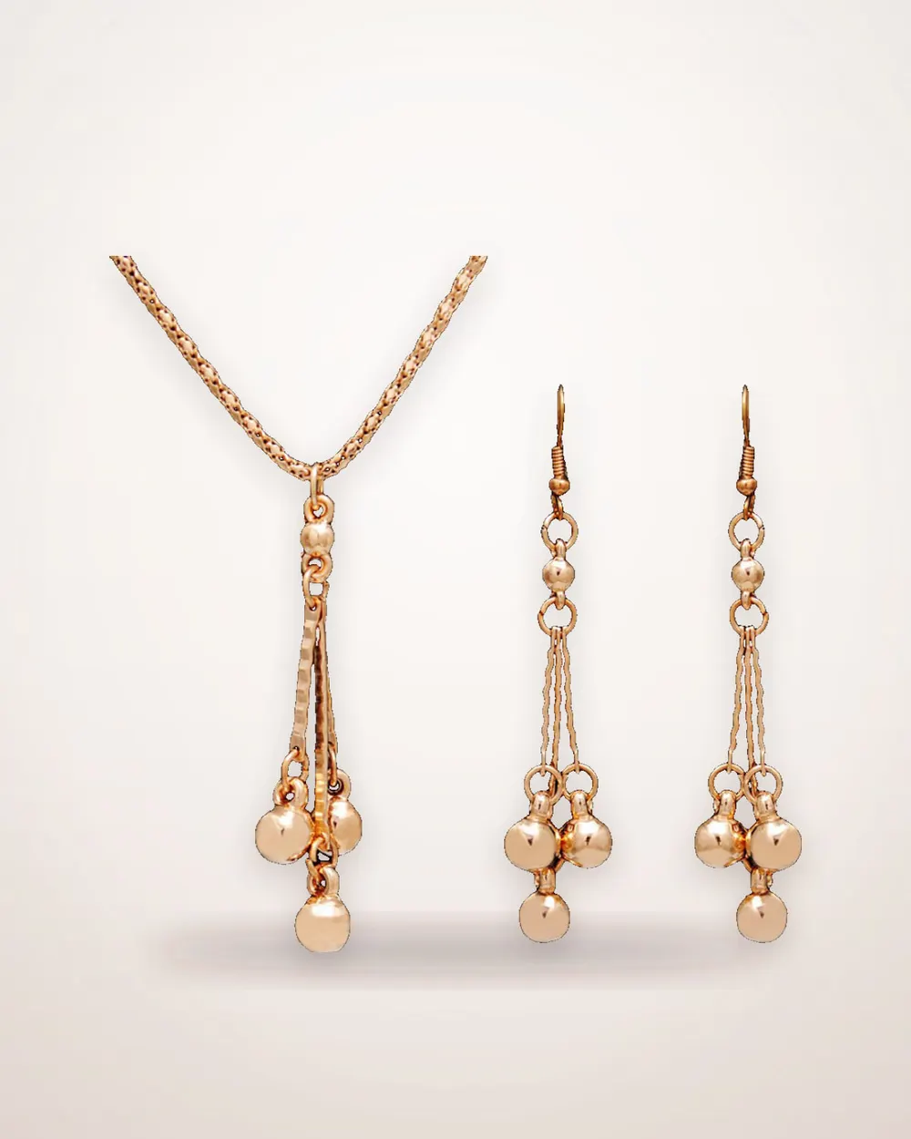Gold-Tone Pendant and Earring Set
