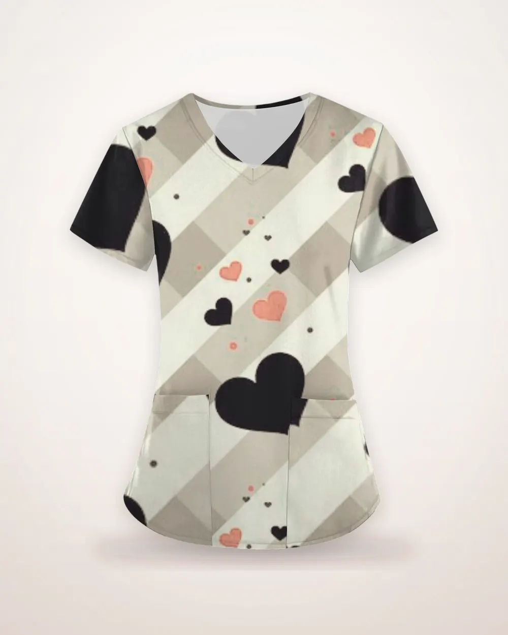 Printed Scrub Work Top