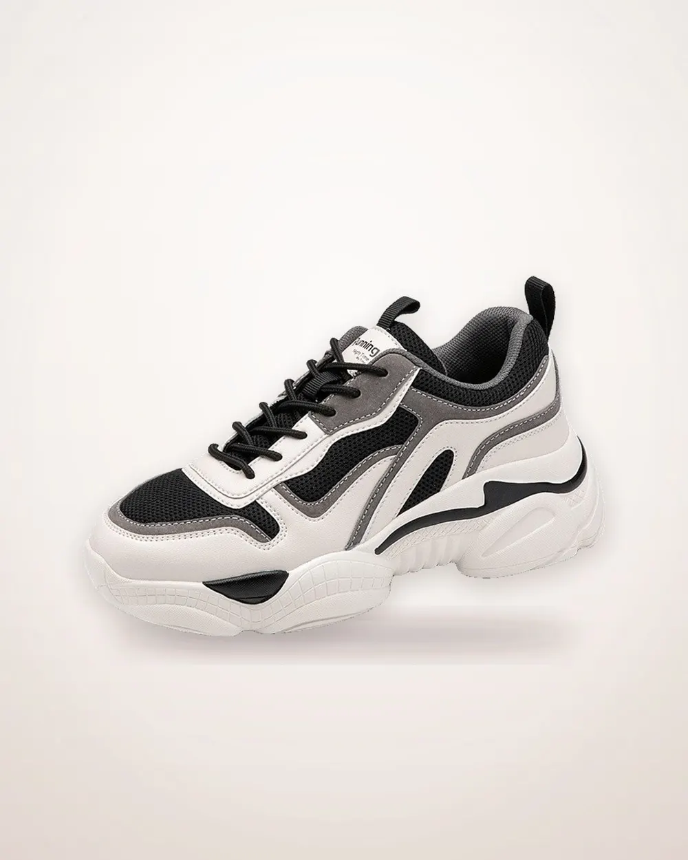 Panda Motif Platform Sneakers