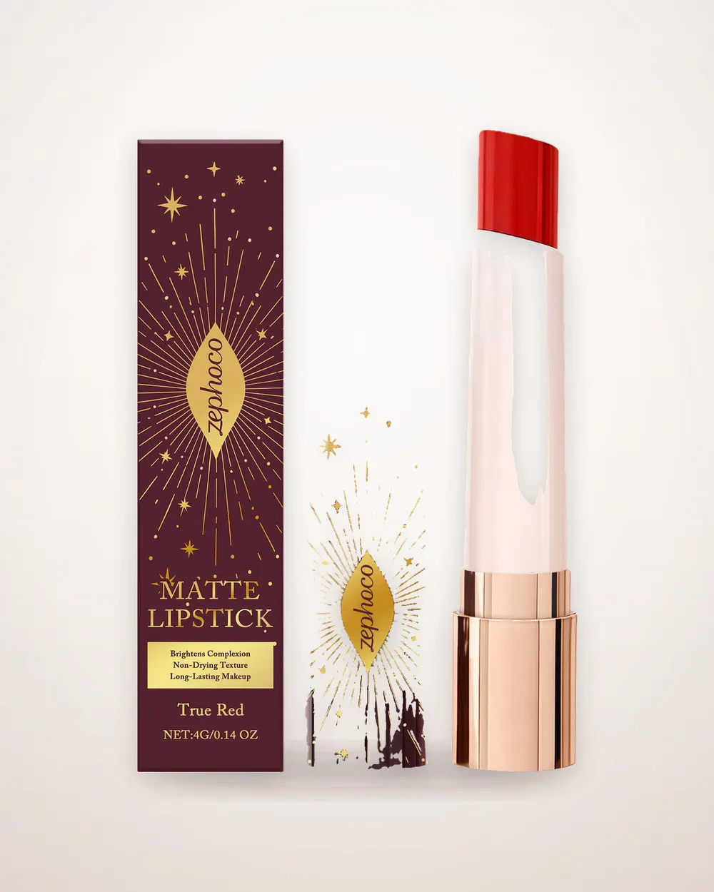 Starburst Matte Lipstick in Bright Red