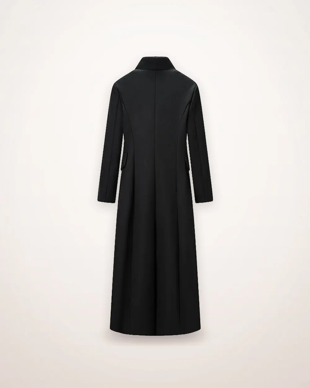 Hourglass Wool-Blend Maxi Coat
