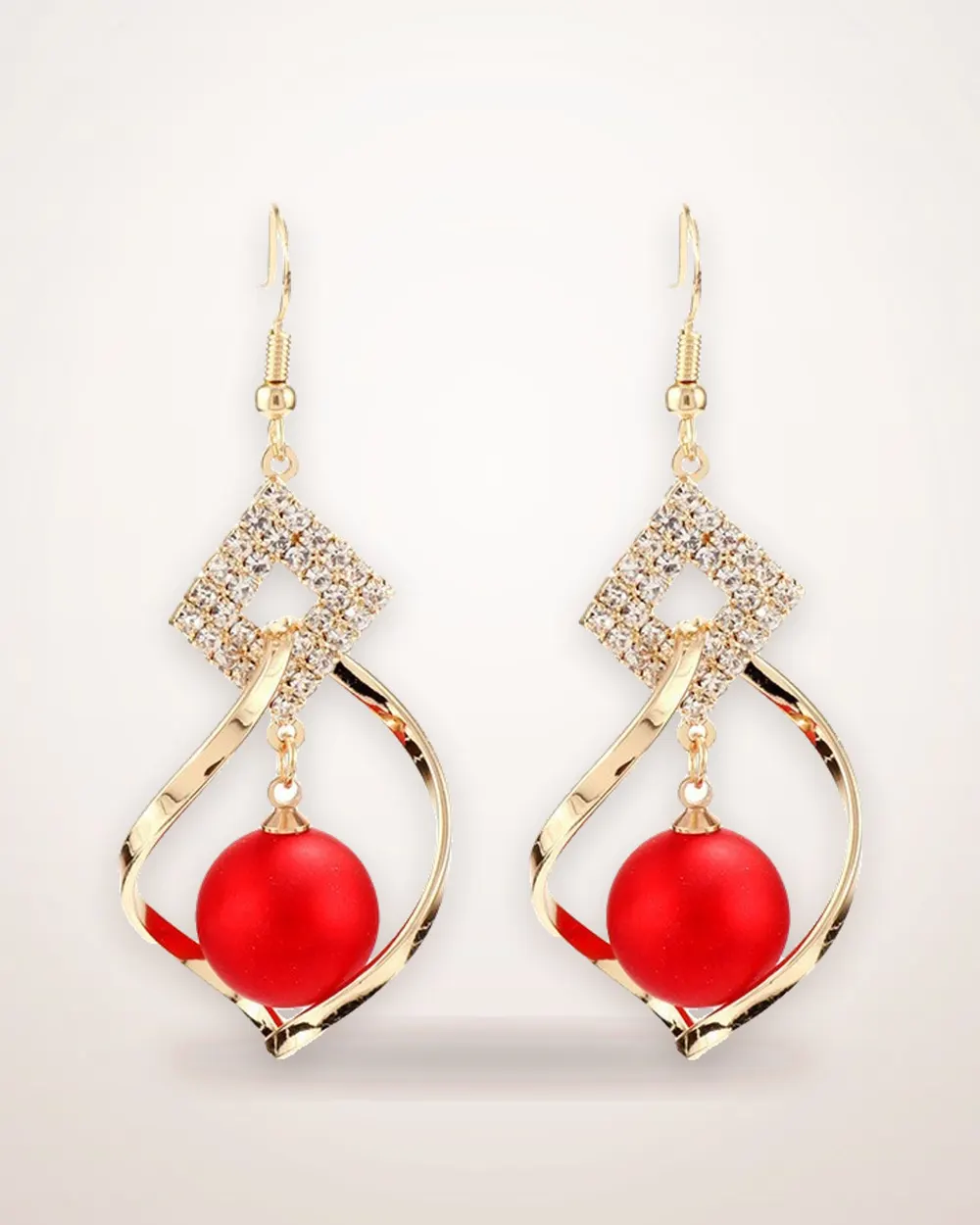 Geometric Electroplated Alloy Earrings