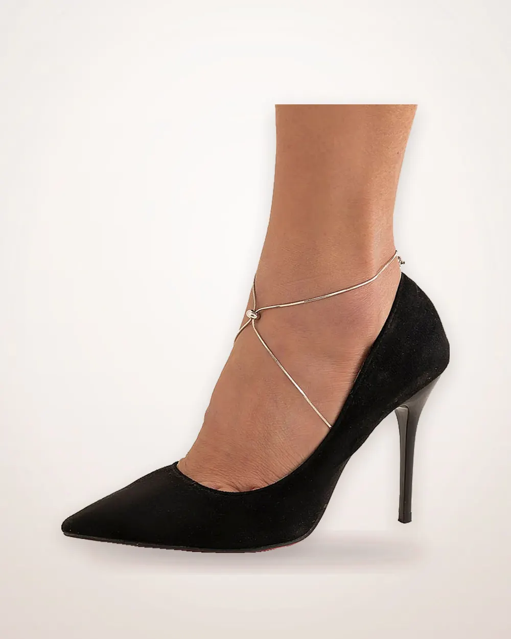 Adjustable Cross Charm Snake Chain Anklet