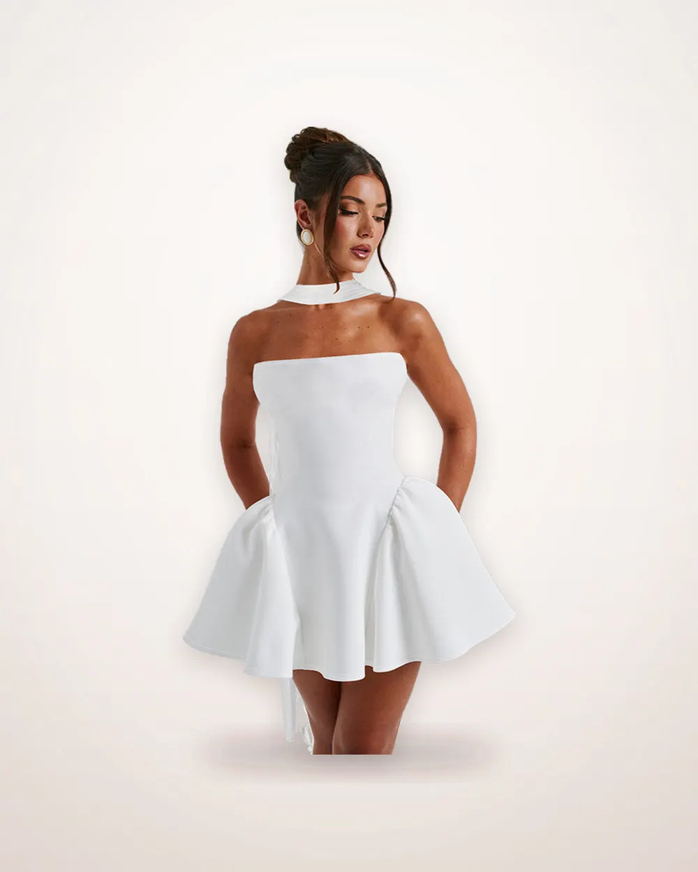 Sleeveless Tube Dress with Back Zip