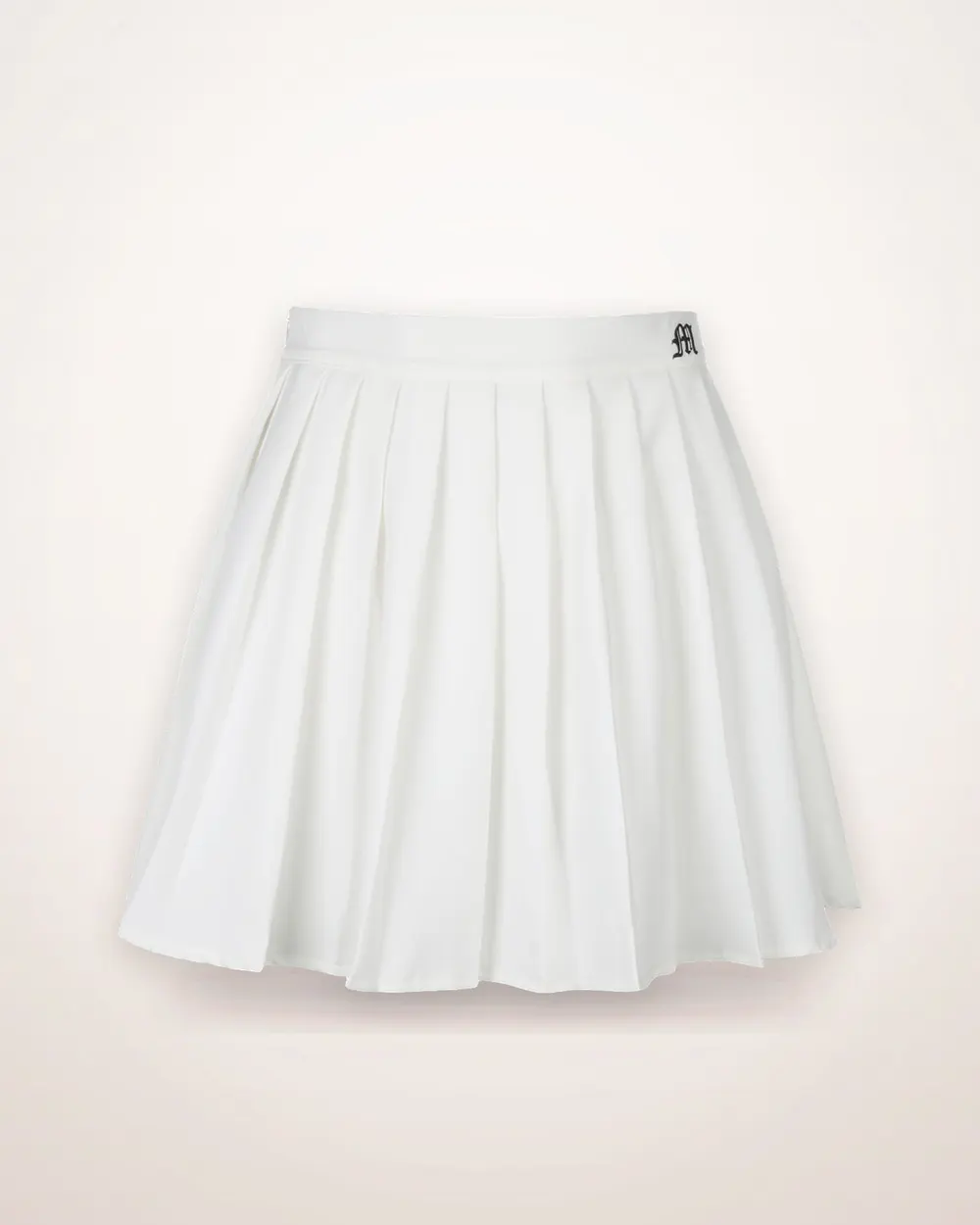 Embroidered Mulberry Silk Pleated Mini Skirt
