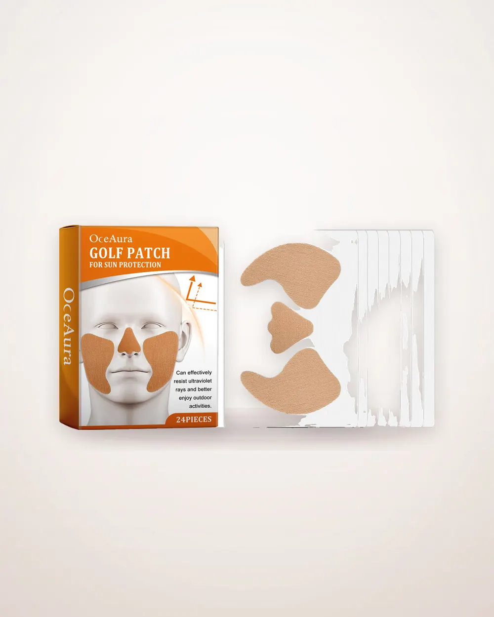 24-Piece Golf Sun Protection Face Patches