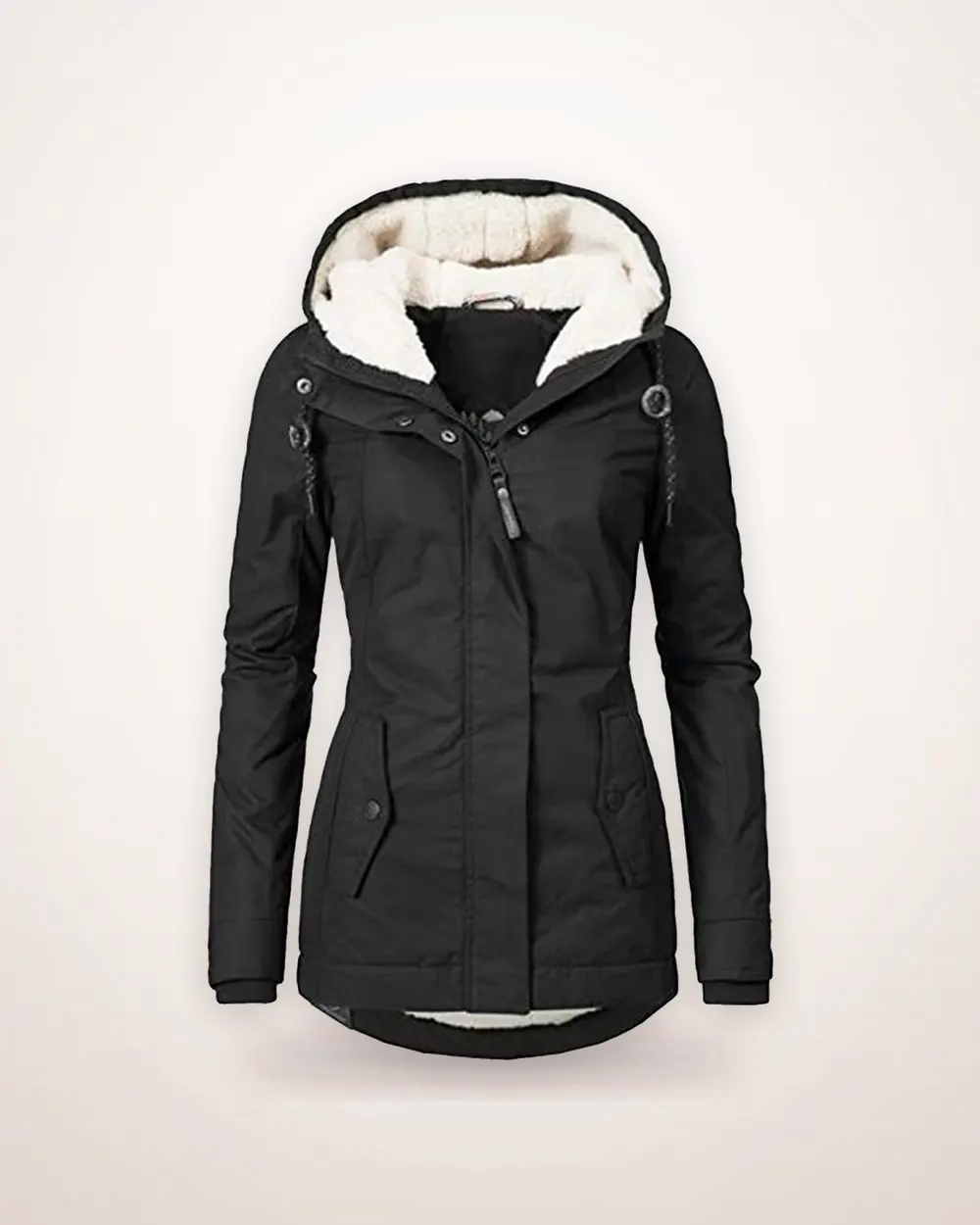 Hooded Padded Zip Coat