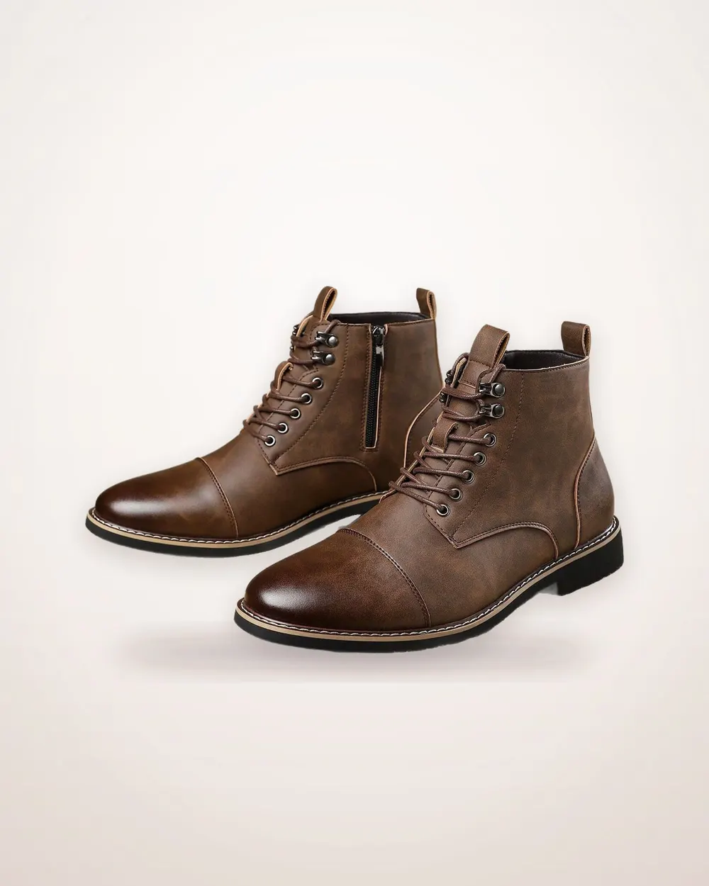 Leather High-Top Martin Boots