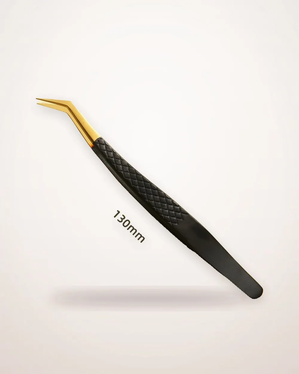 Stainless Steel Lash Tweezers, Black and Gold