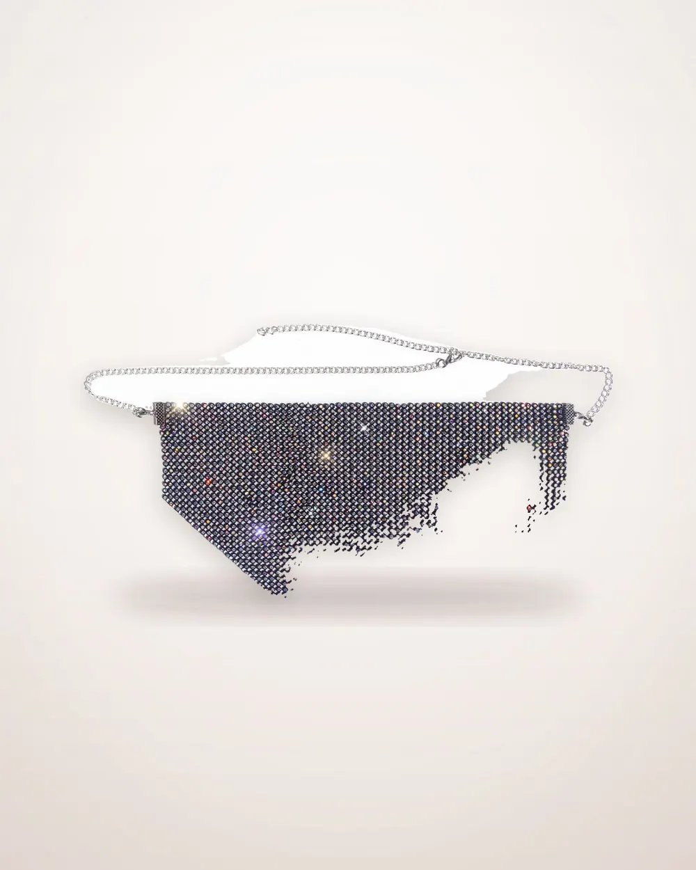 Rhinestone Metal Decorative Mask
