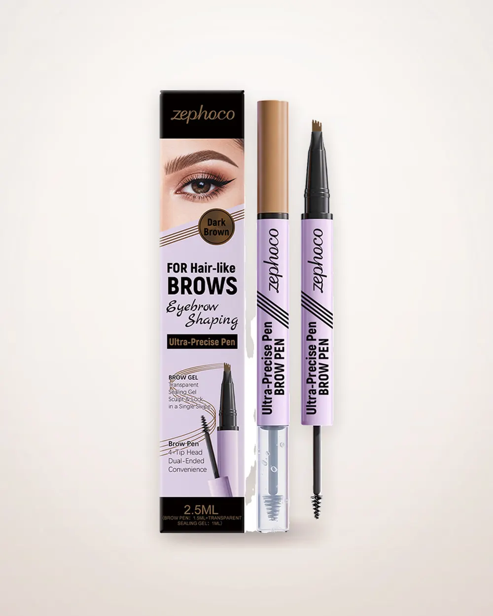 Waterproof Charcoal Brow Pen and Setting Wax