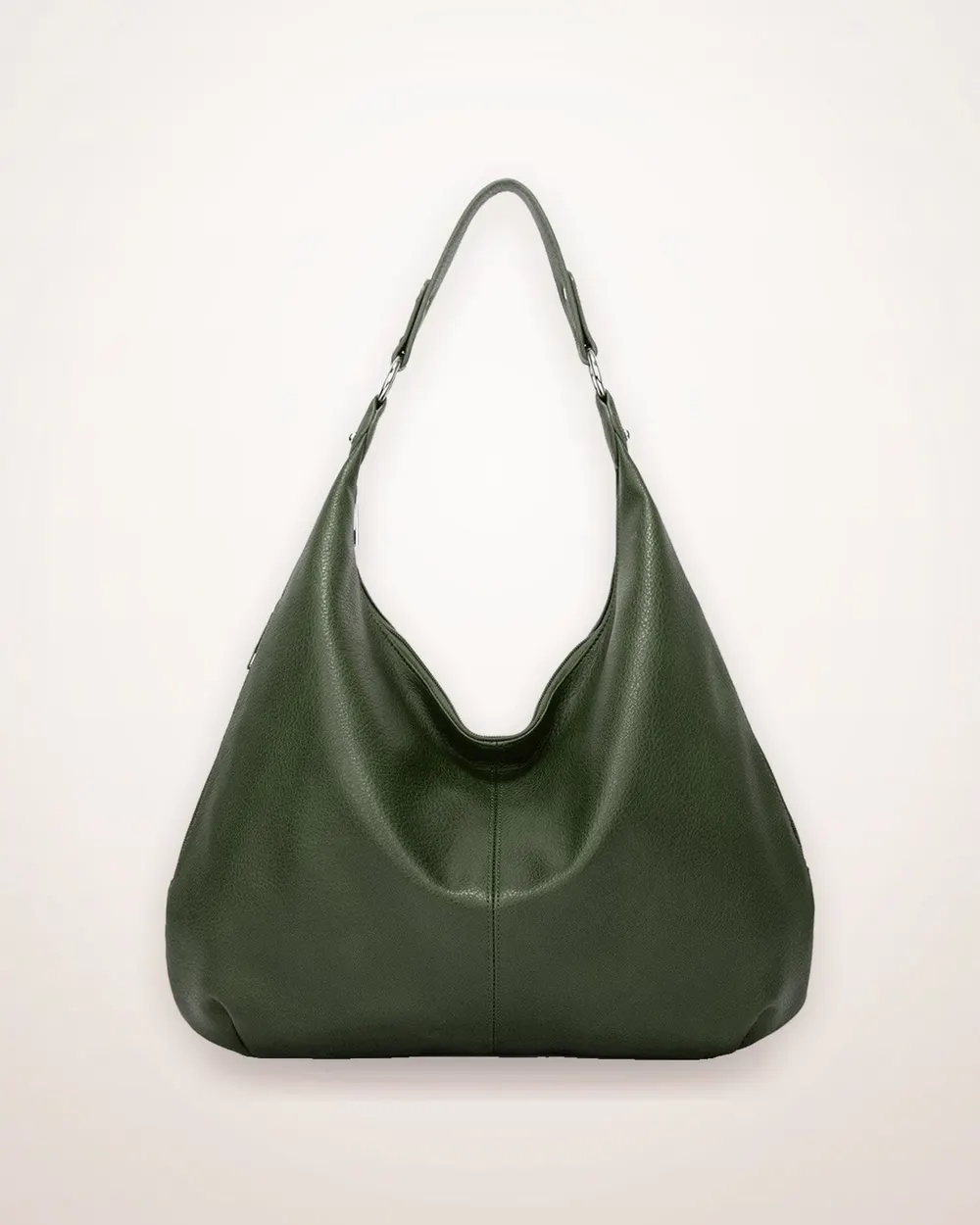 Stitched Leather Shoulder Tote