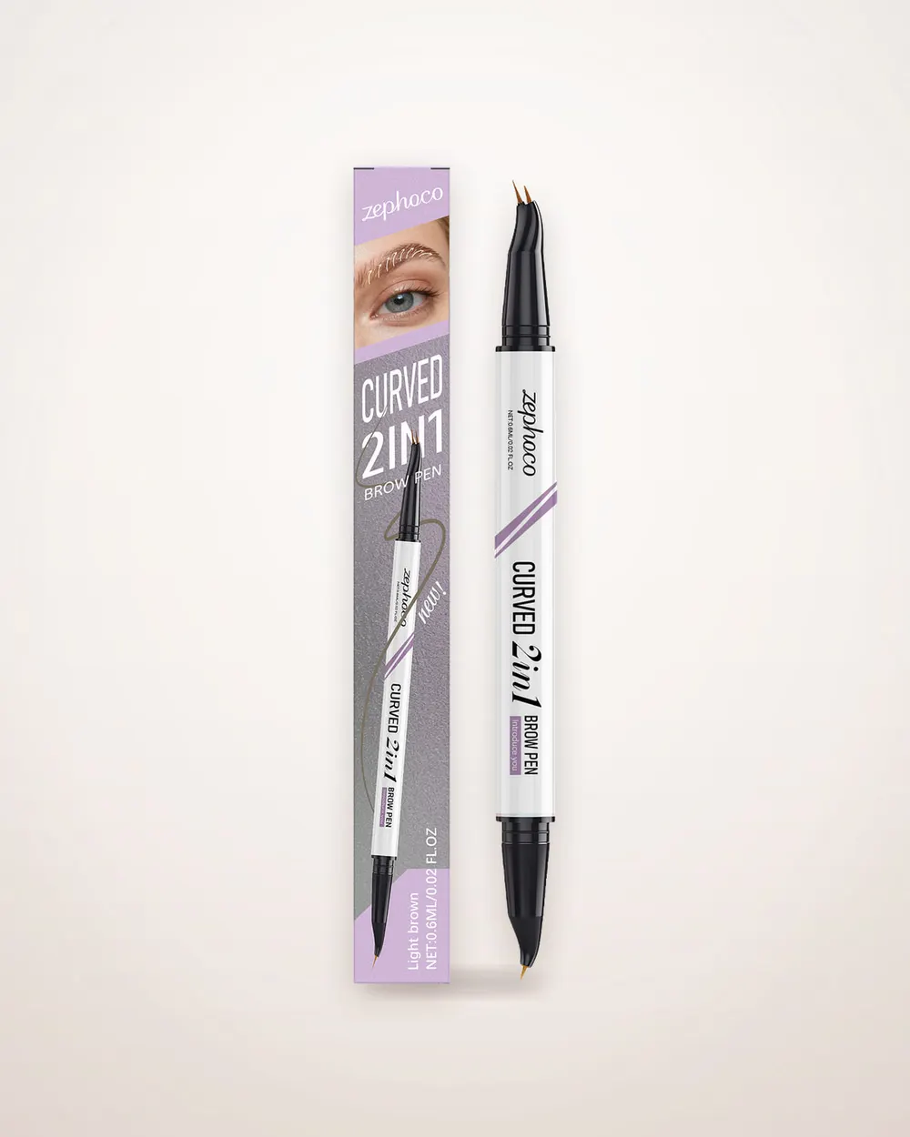 Light Brown Double-Ended Eyebrow Pencil