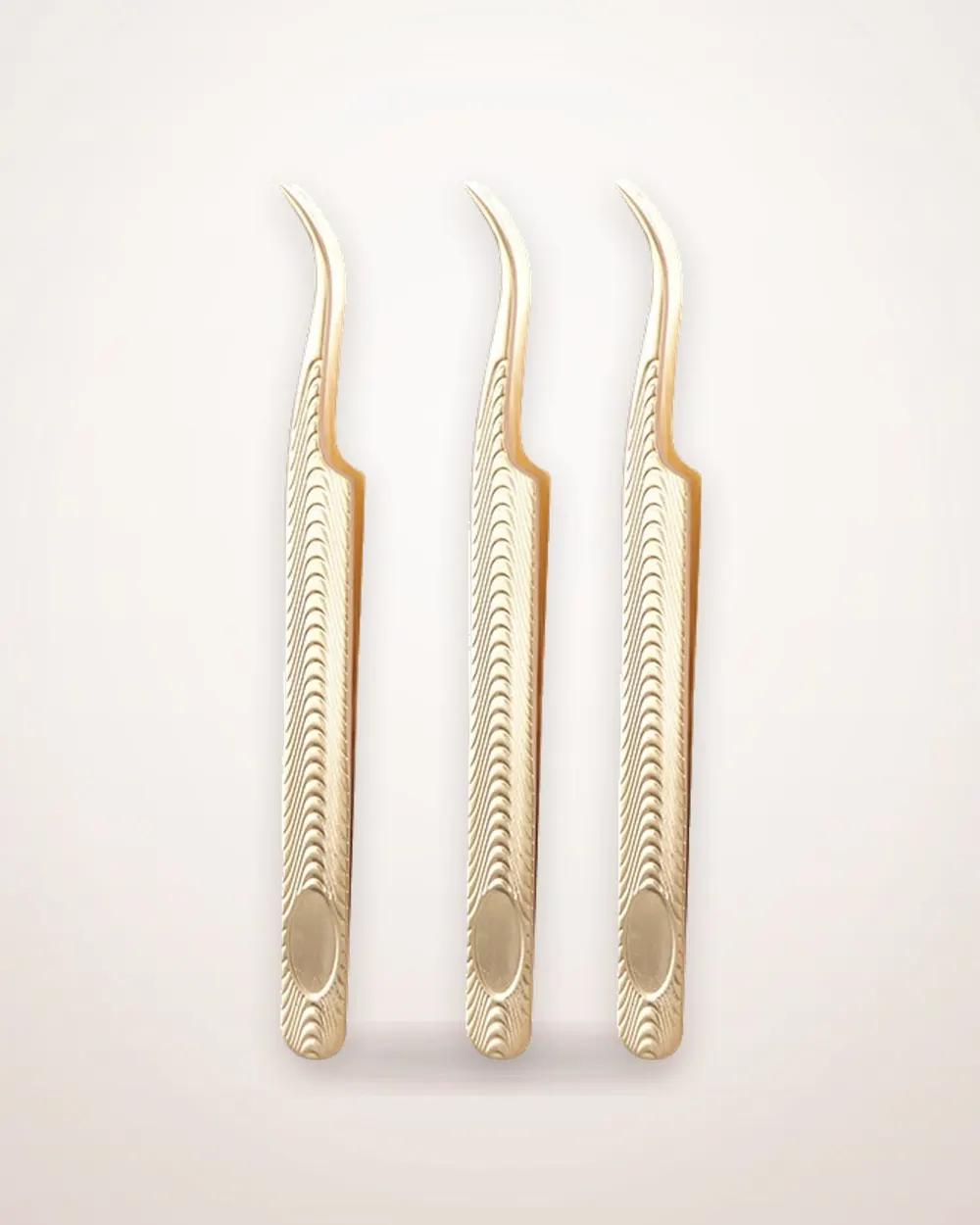 Golden Wood Grain Lash Extension Tweezers