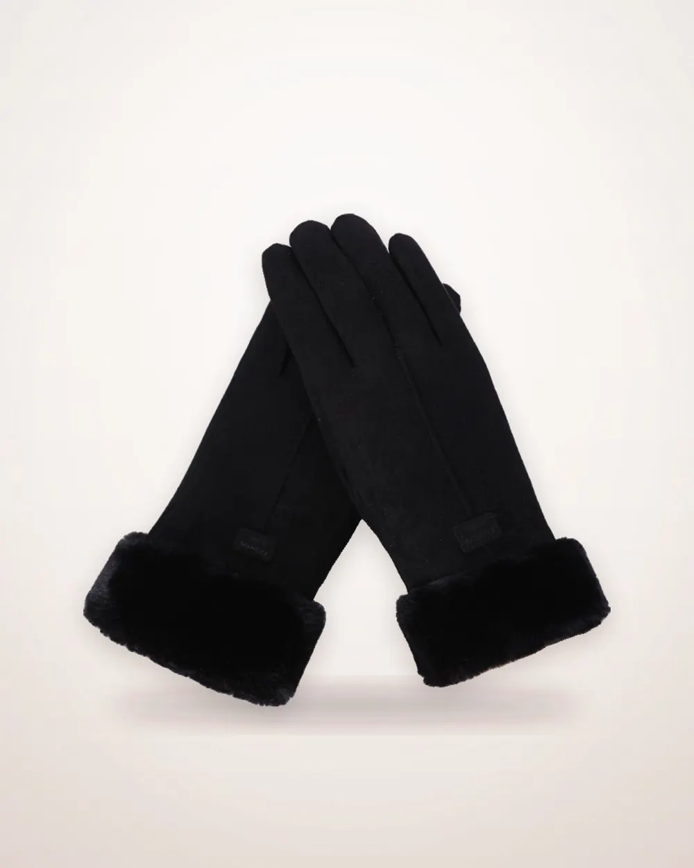 Plush-Lined Suede Touchscreen Mittens