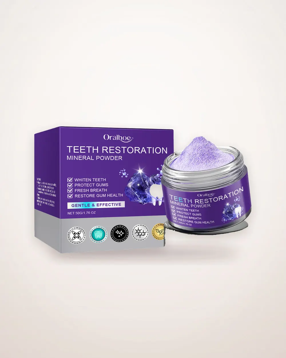 Lavender Purple Tooth Powder