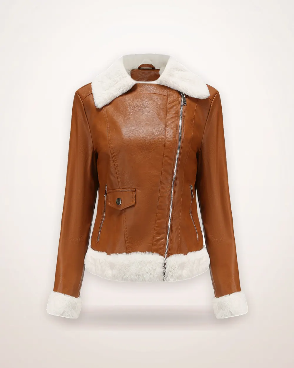 Velvet Leather Lapel Jacket