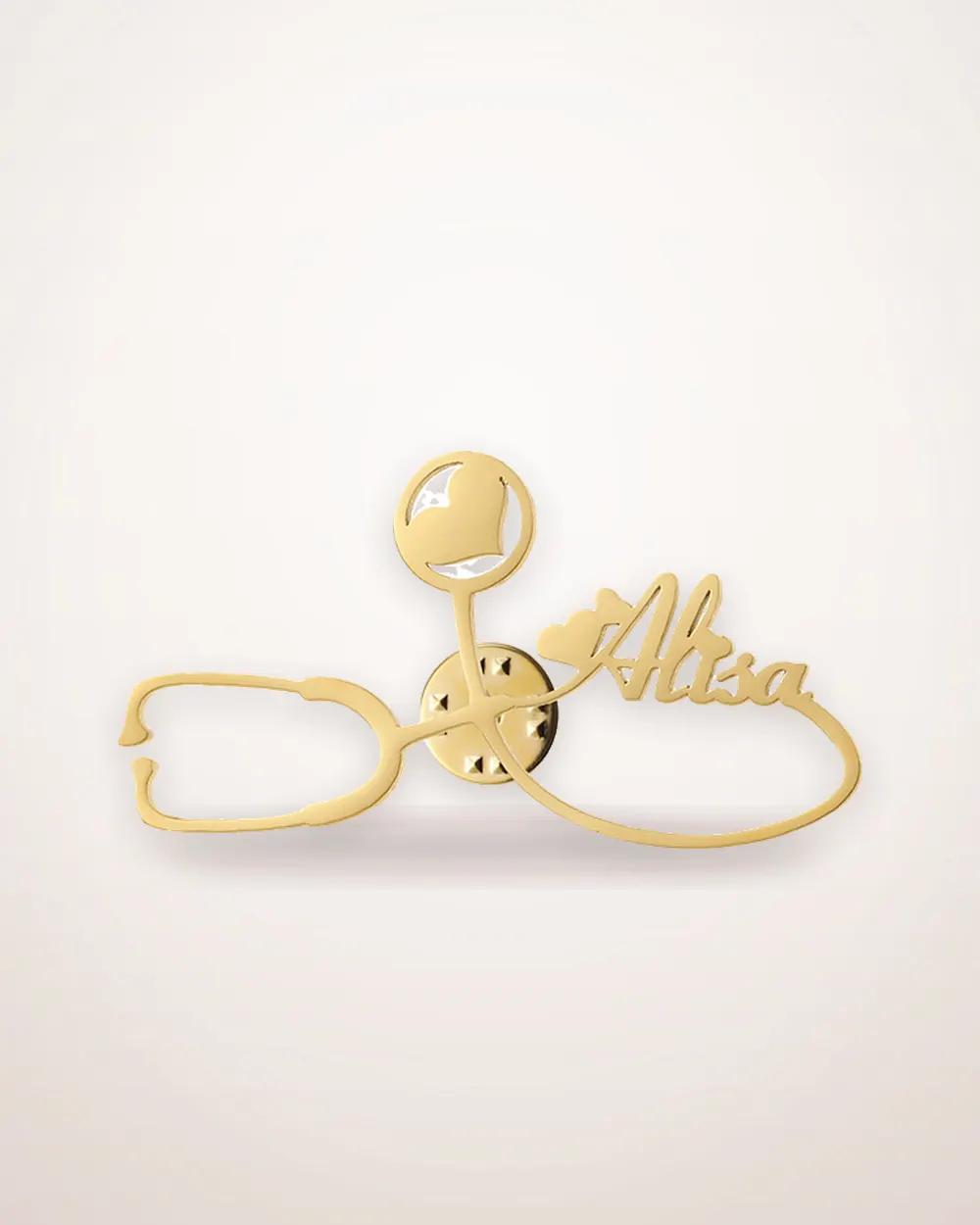 Letter Stethoscope Brooch
