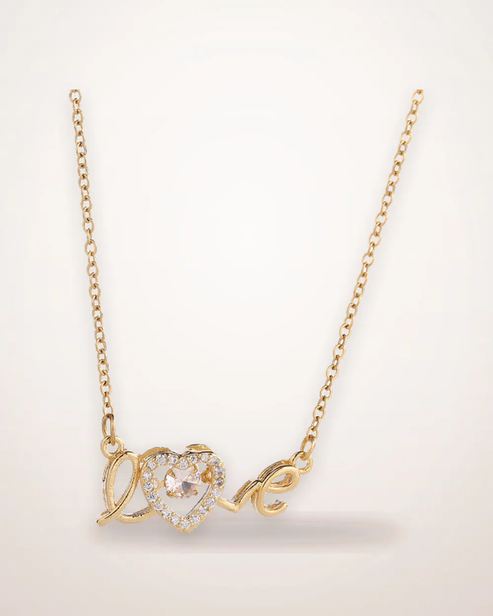 Titanium Steel Love Pendant Necklace