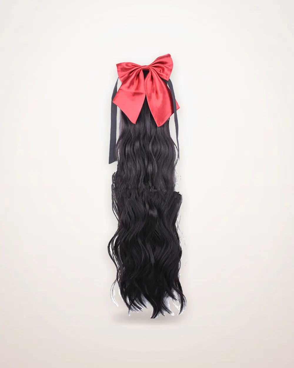 22-Inch Ribbon Bow Ponytail Hairpiece
