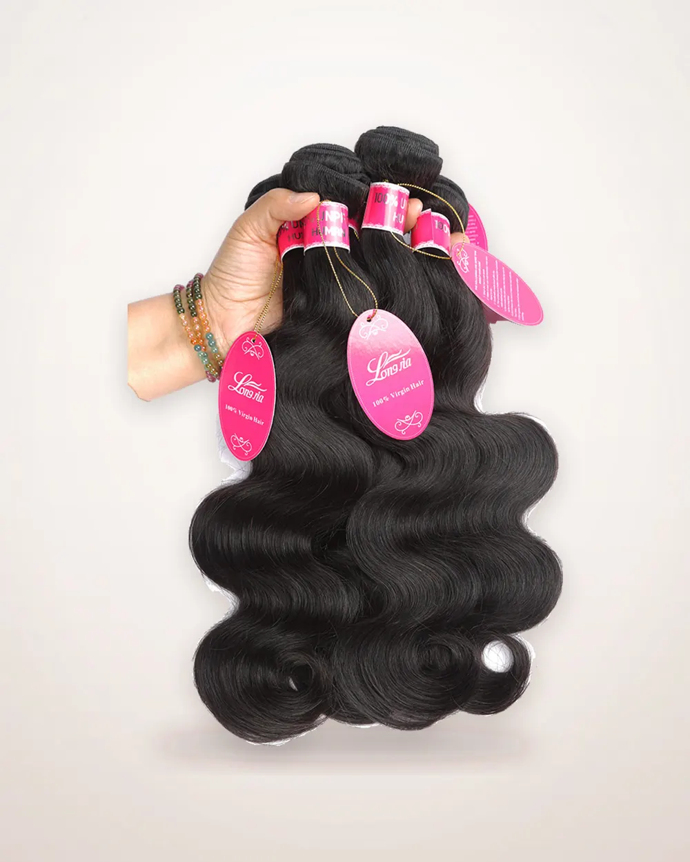 Medium-Long Real Hair Wig with Long Bangs