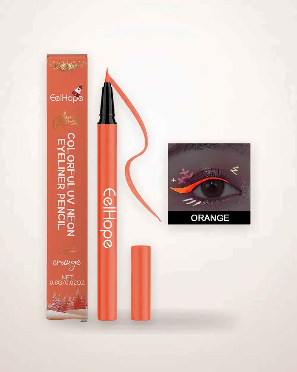 Orange Red Neon UV Liquid Eyeliner