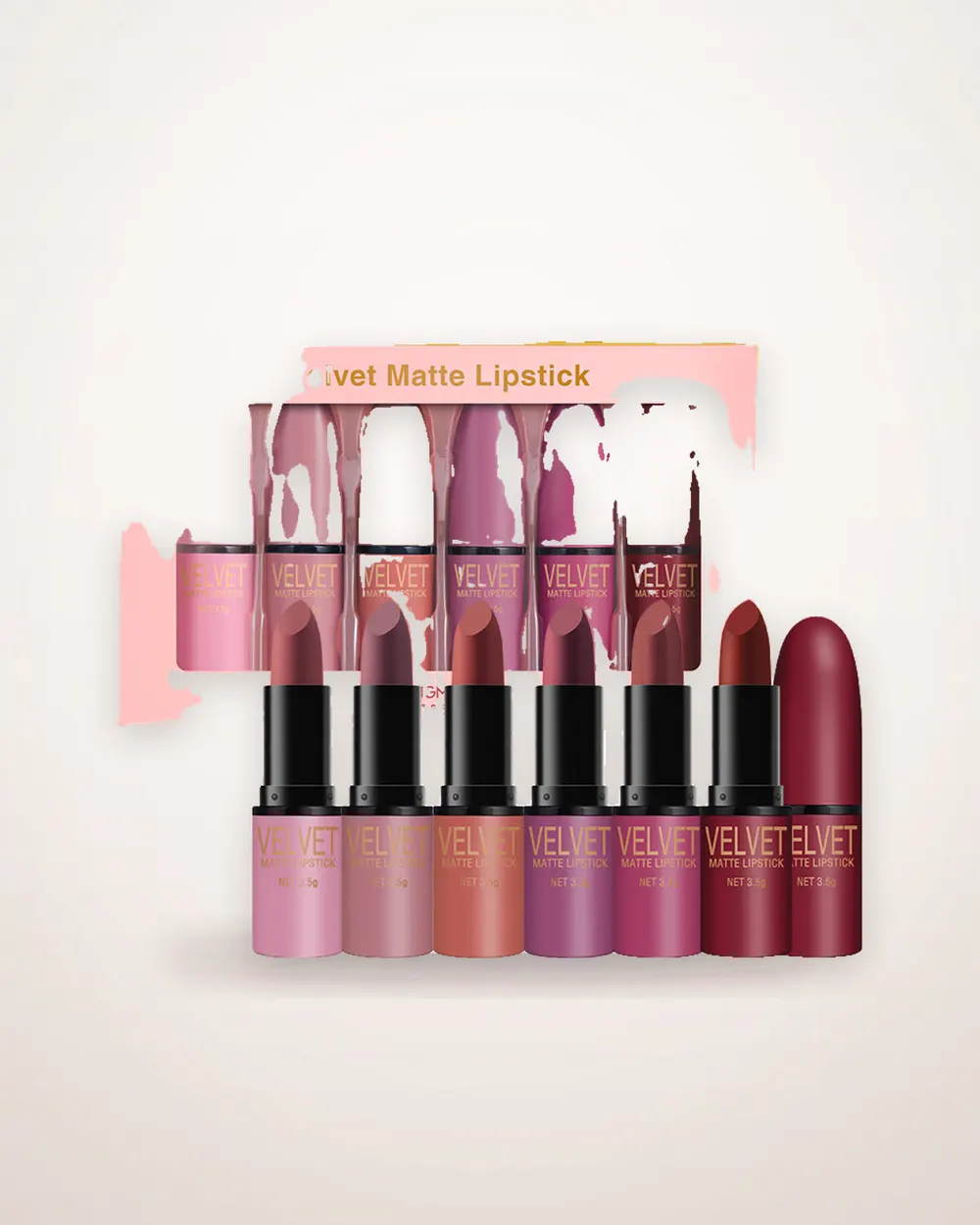 6-Piece Matte Bullet Lipstick Set