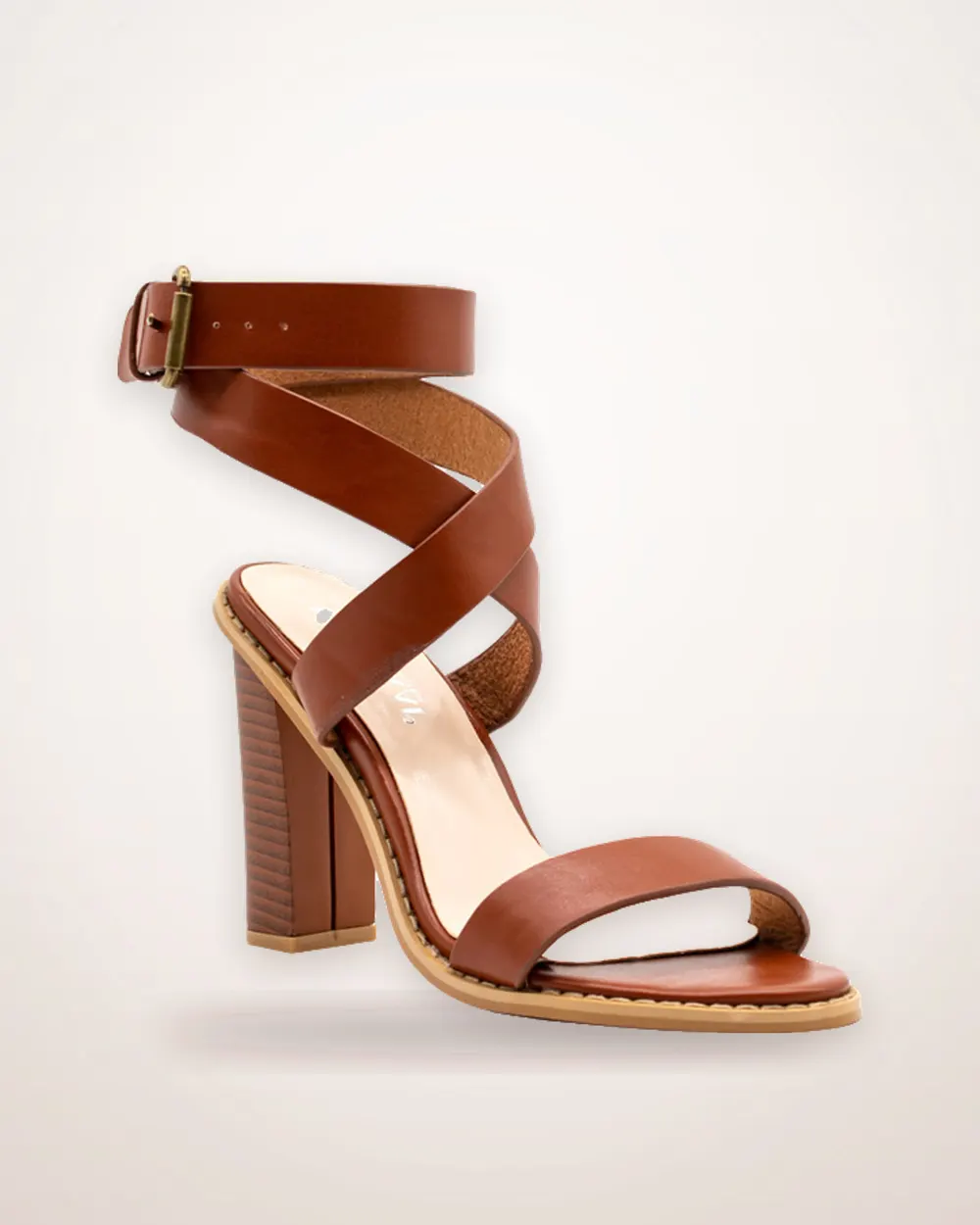 Plus-Size Chunky Heel Buckle Sandals