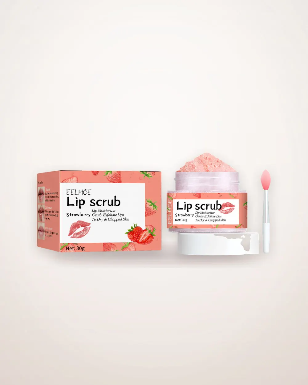 Strawberry Lip Scrub with Vitamin E
