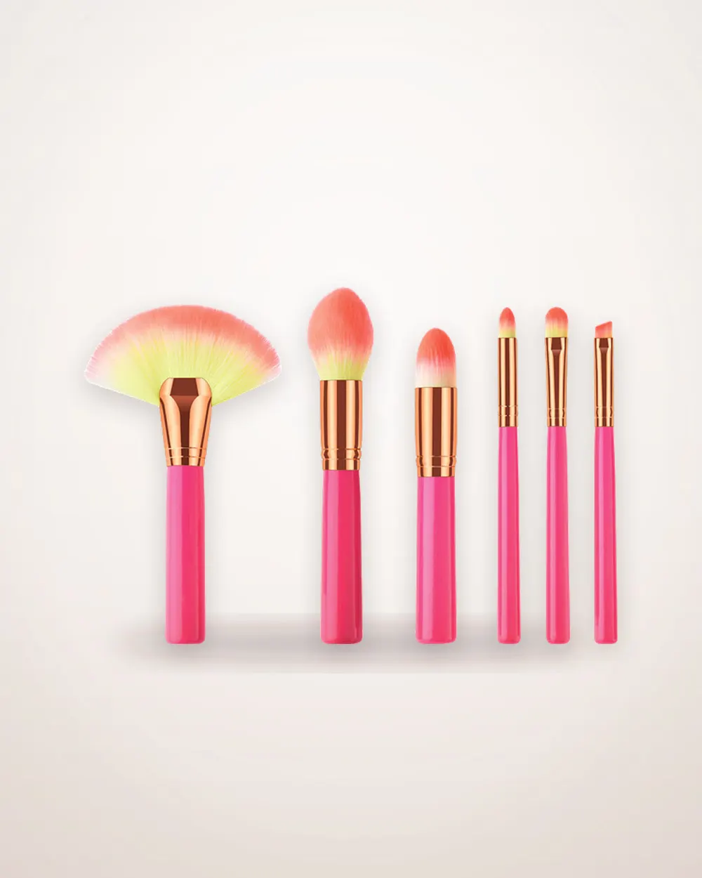 Wooden Handle Synthetic Makeup Brush Set