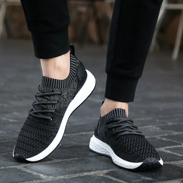 Breathable Woven Knit Sneakers