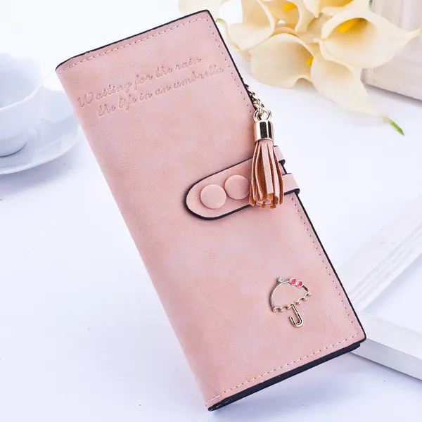 Long Zip Wallet in Smooth PU